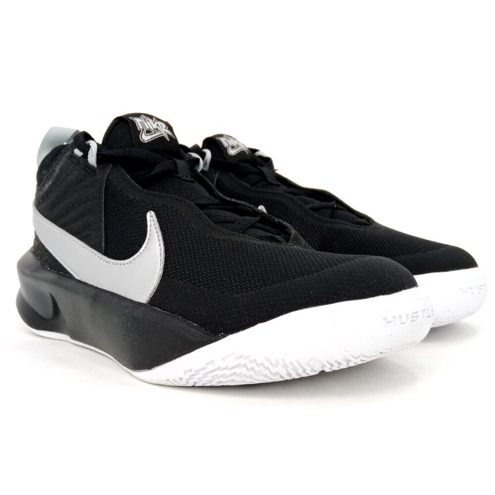 Big Kid's Nike Team Hustle D 10 Black/Metallic Silver-Volt (CW6735 004) 6.5Y